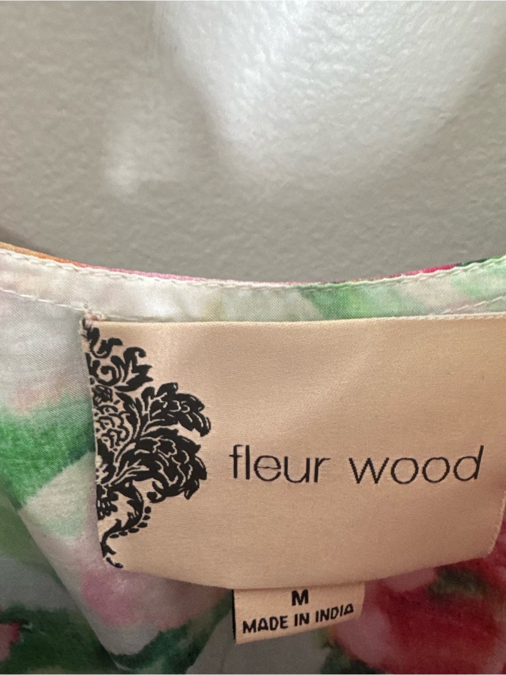 Anthro Fleur Wood 100% Silk Floral Wide Leg Sleeveless Wide Leg Jumpsuit Medium - Picture 6 of 11